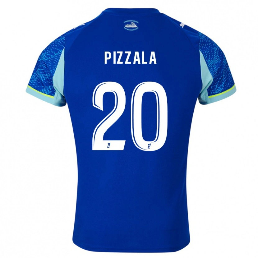 Danxen Homme Maillot Caroline Pizzala #20 Bleu Ciel Blanc Troisieme 2025/26 T-Shirt