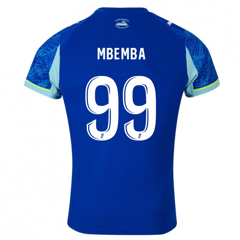 Danxen Homme Maillot Chancel Mbemba #99 Bleu Ciel Blanc Troisieme 2025/26 T-Shirt