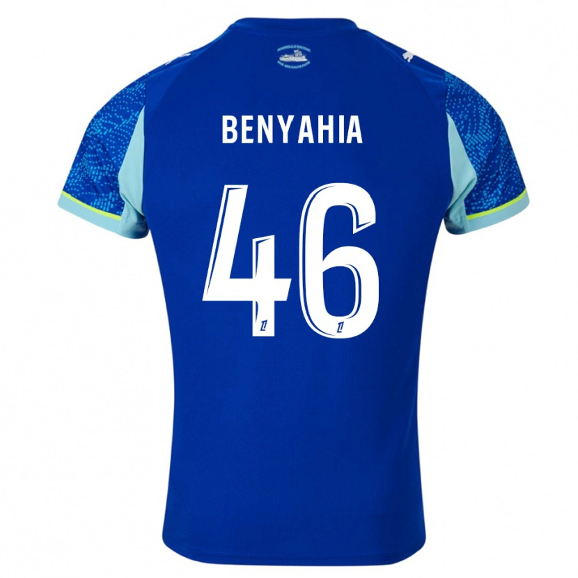 Danxen Homme Maillot Aylan Benyahia-Tani #46 Bleu Ciel Blanc Troisieme 2025/26 T-Shirt