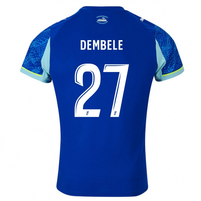 Danxen Homme Maillot Coumba Dembélé #27 Bleu Ciel Blanc Troisieme 2025/26 T-Shirt