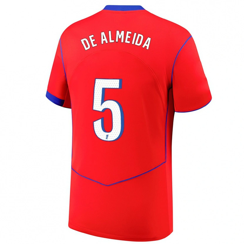 Danxen Homme Maillot Élisa De Almeida #5 Rouge Bleu Blanc Troisieme 2025/26 T-Shirt