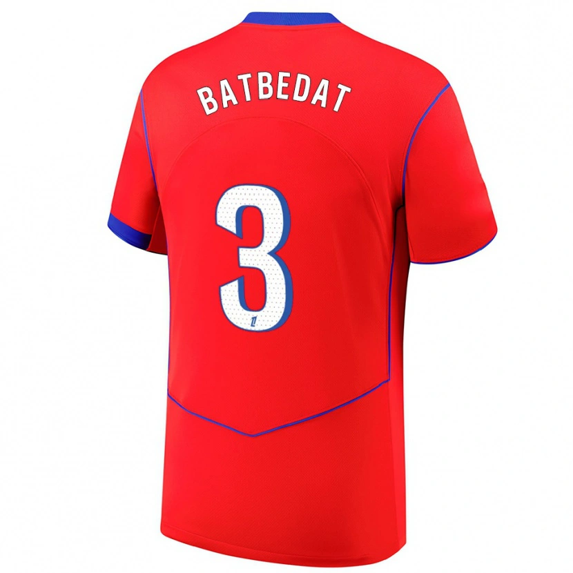 Danxen Homme Maillot Lucas Batbedat #3 Rouge Bleu Blanc Troisieme 2025/26 T-Shirt