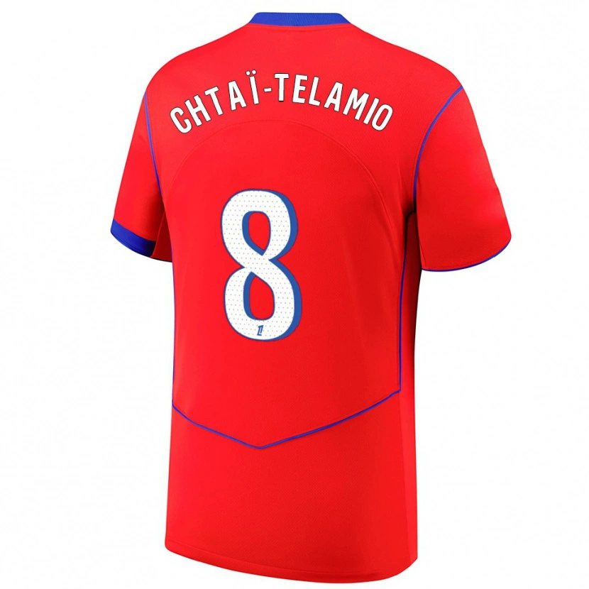 Danxen Homme Maillot Zayon Chtaï-Telamio #8 Rouge Bleu Blanc Troisieme 2025/26 T-Shirt