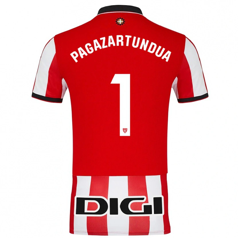 Danxen Femme Maillot Iker Pagazartundua #1 Rouge Blanc Tenues Domicile 2025/26 T-Shirt