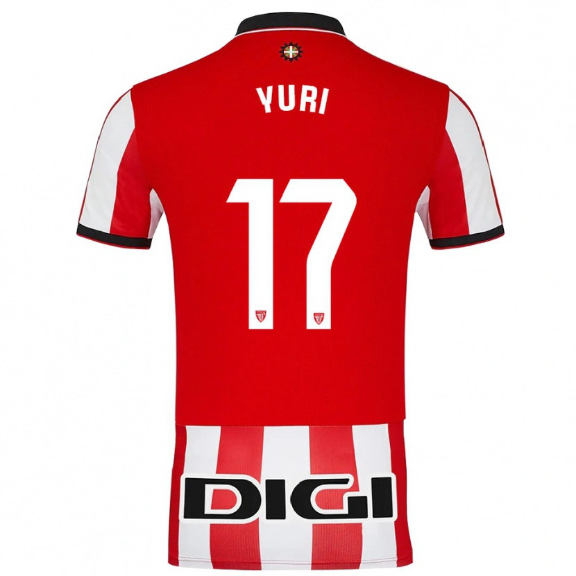 Danxen Femme Maillot Yuri Berchiche #17 Rouge Blanc Tenues Domicile 2025/26 T-Shirt