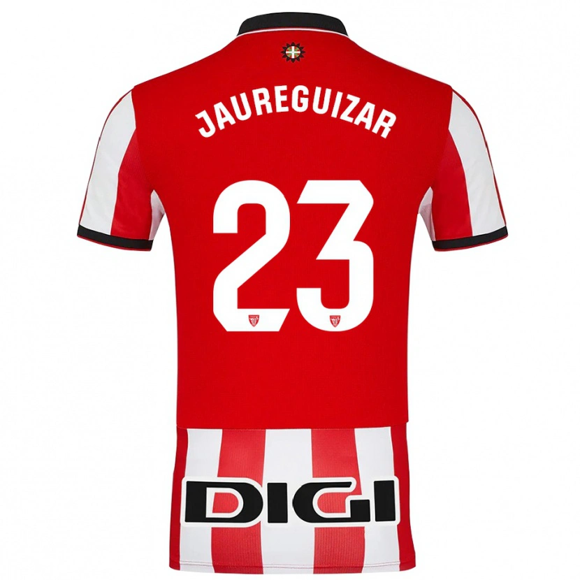 Danxen Femme Maillot Mikel Jauregizar #23 Rouge Blanc Tenues Domicile 2025/26 T-Shirt