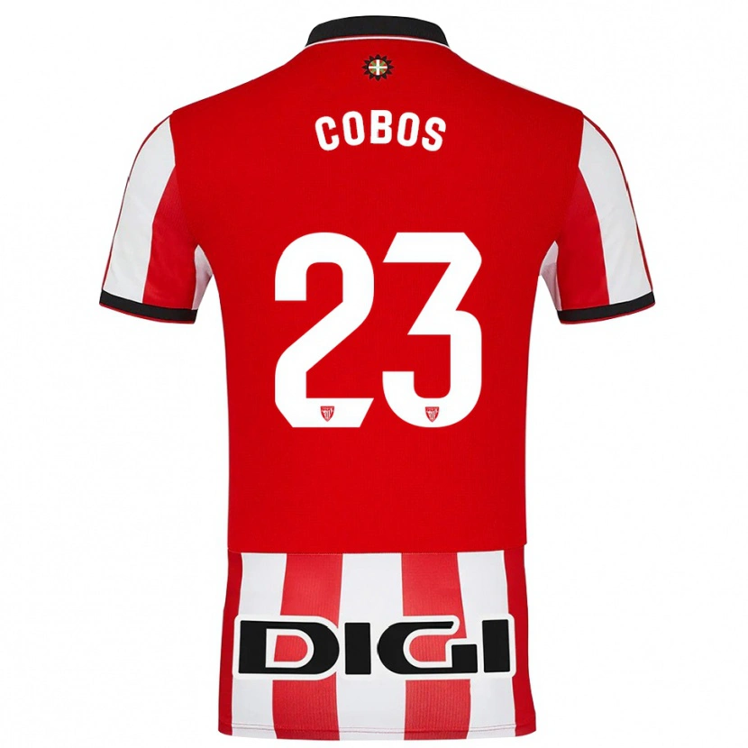 Danxen Femme Maillot Alain Cobos #23 Rouge Blanc Tenues Domicile 2025/26 T-Shirt