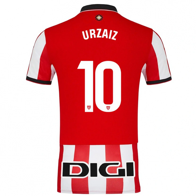 Danxen Femme Maillot Unax Urzaiz #10 Rouge Blanc Tenues Domicile 2025/26 T-Shirt