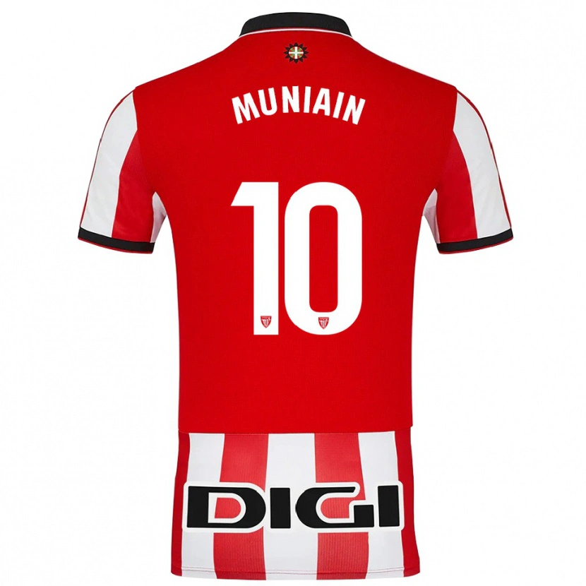 Danxen Femme Maillot Iker Muniain #10 Rouge Blanc Tenues Domicile 2025/26 T-Shirt