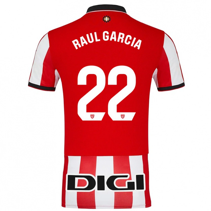 Danxen Femme Maillot Raul Garcia #22 Rouge Blanc Tenues Domicile 2025/26 T-Shirt