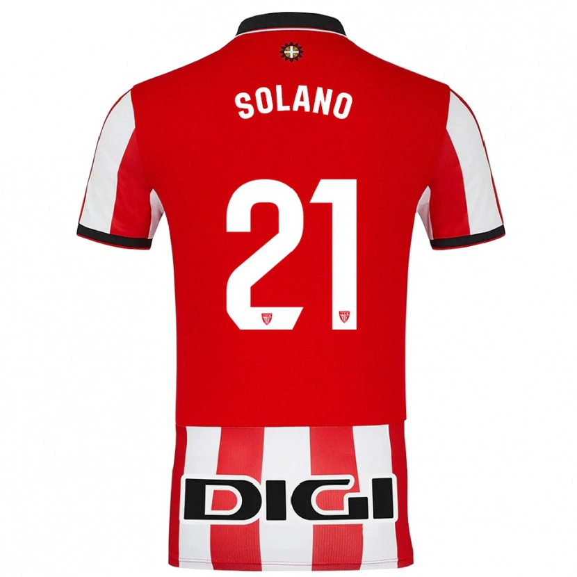 Danxen Femme Maillot Bibiane Schulze-Solano #21 Rouge Blanc Tenues Domicile 2025/26 T-Shirt