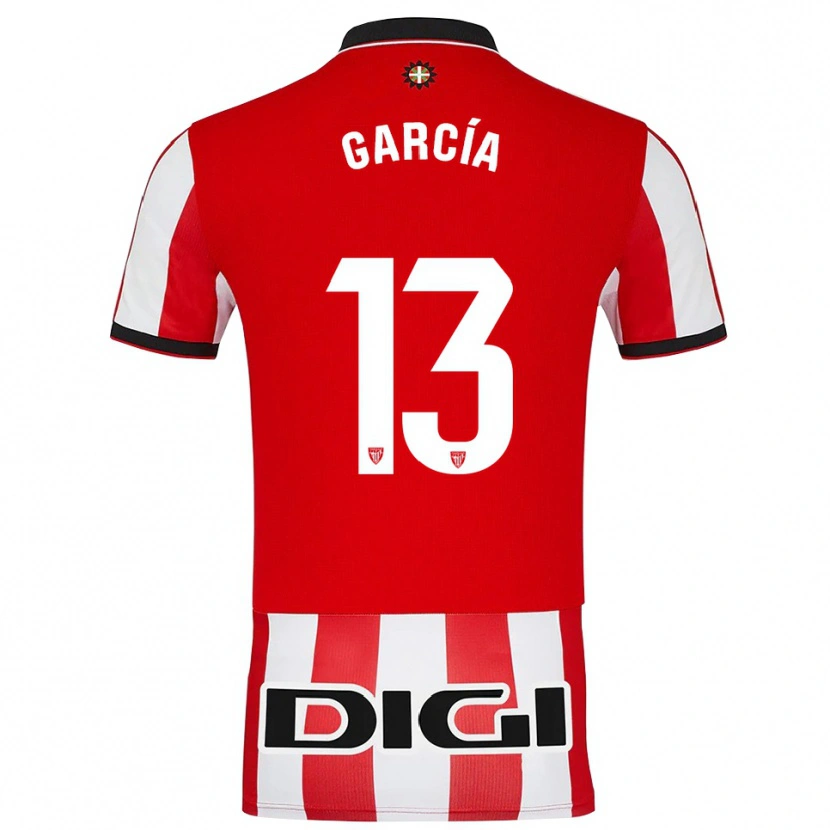 Danxen Femme Maillot Simón García #13 Rouge Blanc Tenues Domicile 2025/26 T-Shirt