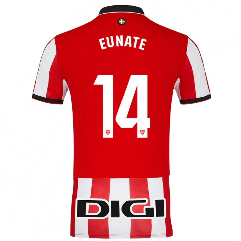 Danxen Femme Maillot Eunate Arraiza Otazu #14 Rouge Blanc Tenues Domicile 2025/26 T-Shirt
