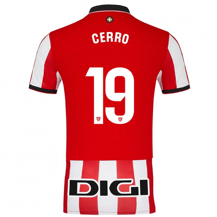 Danxen Femme Maillot Mariana Cerro Galán #19 Rouge Blanc Tenues Domicile 2025/26 T-Shirt