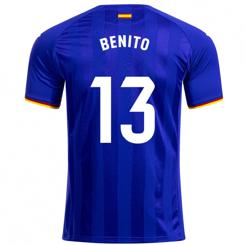 Danxen Femme Maillot Jorge Benito #13 Bleu Rouge Jaune Tenues Domicile 2025/26 T-Shirt