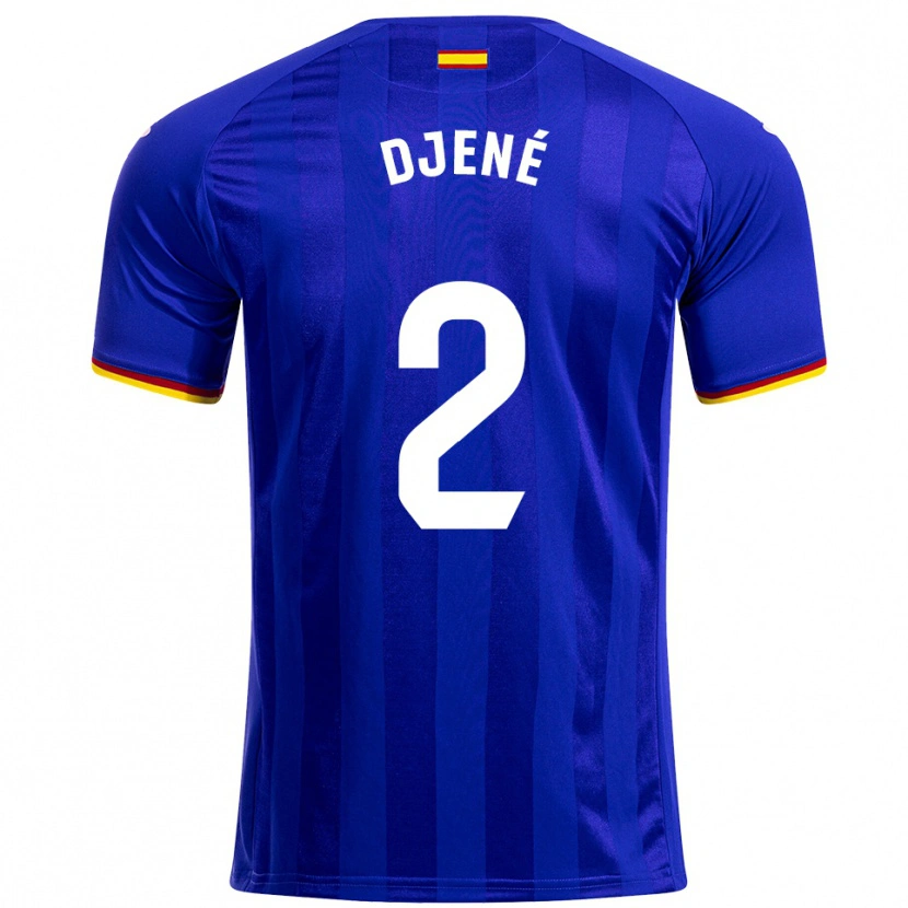 Danxen Femme Maillot Djené #2 Bleu Rouge Jaune Tenues Domicile 2025/26 T-Shirt