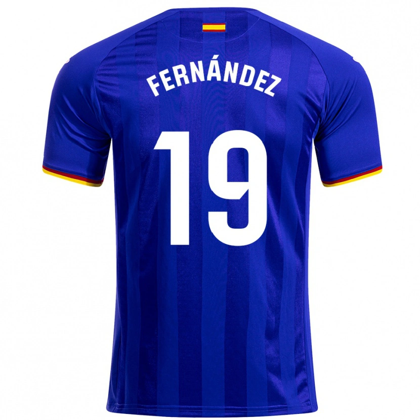 Danxen Femme Maillot Ismael Fernández #19 Bleu Rouge Jaune Tenues Domicile 2025/26 T-Shirt
