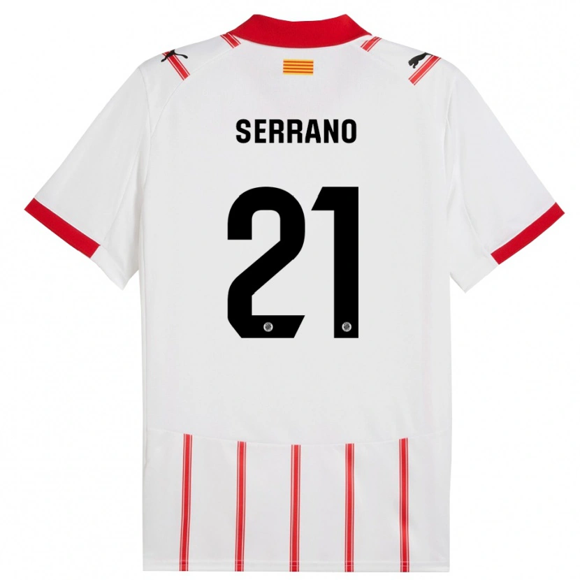 Danxen Femme Maillot Ot Serrano #21 Blanc Rouge Tenues Domicile 2025/26 T-Shirt