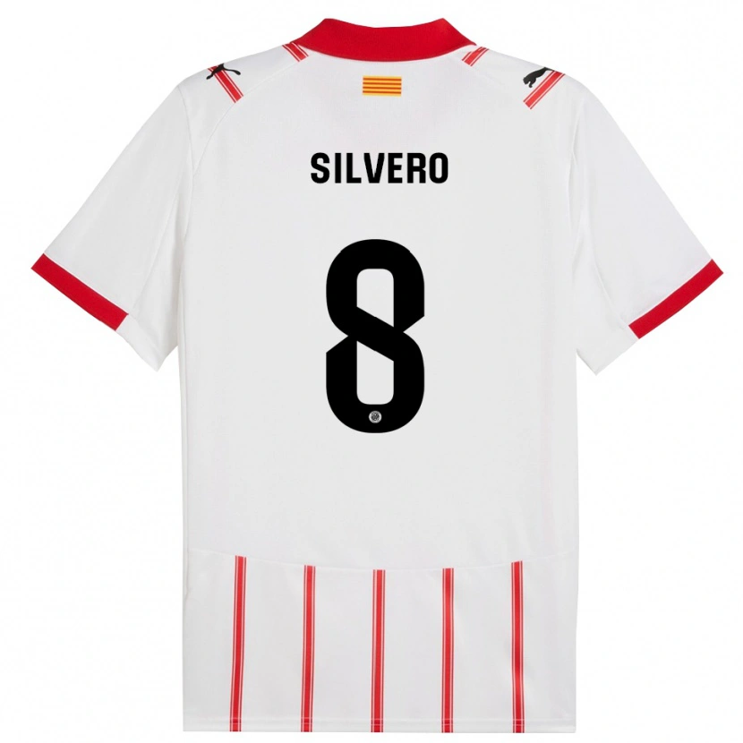 Danxen Femme Maillot Pol Silvero #8 Blanc Rouge Tenues Domicile 2025/26 T-Shirt