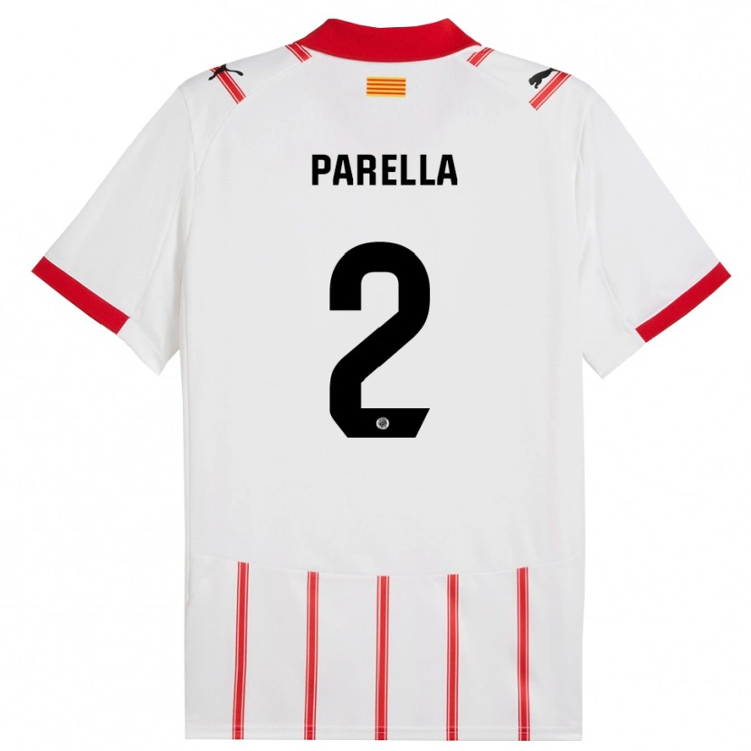 Danxen Femme Maillot Virginia Parella #2 Blanc Rouge Tenues Domicile 2025/26 T-Shirt