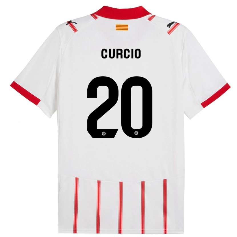 Danxen Femme Maillot Daniel Curcio #20 Blanc Rouge Tenues Domicile 2025/26 T-Shirt
