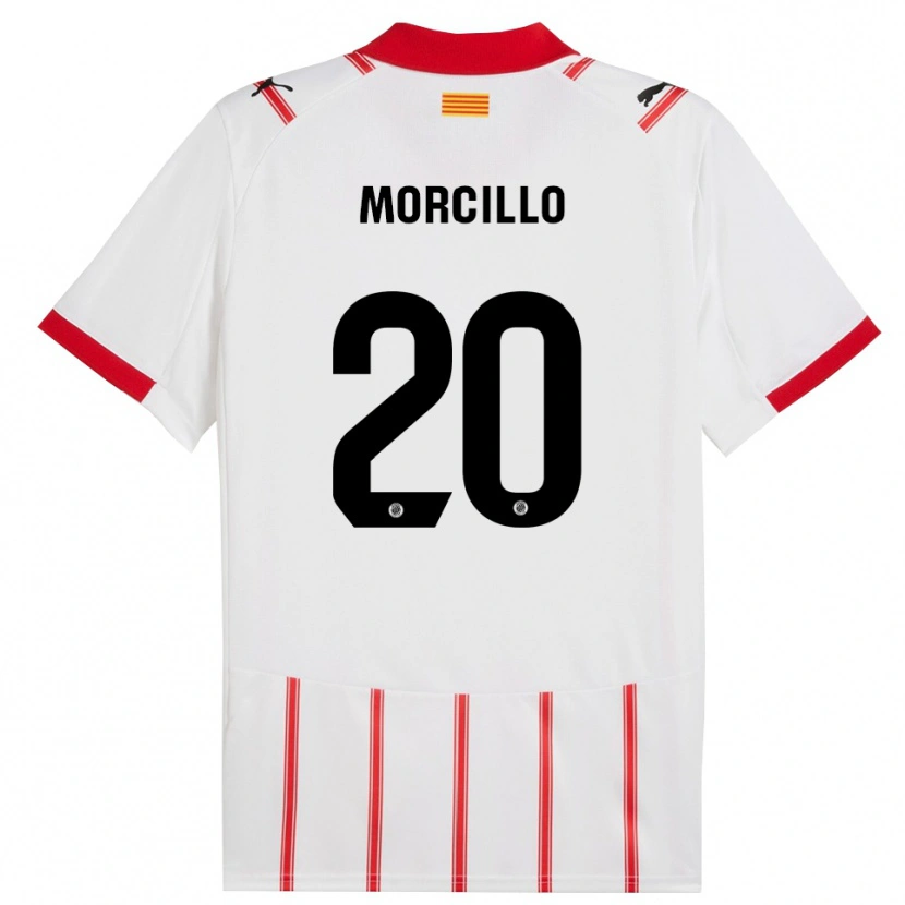 Danxen Femme Maillot Luis Morcillo #20 Blanc Rouge Tenues Domicile 2025/26 T-Shirt