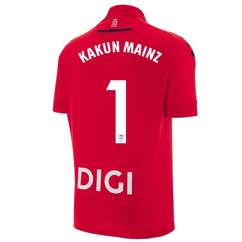 Danxen Femme Maillot Kakun Mainz #1 Rouge Noir Tenues Domicile 2025/26 T-Shirt