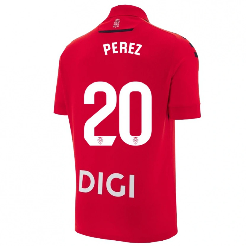 Danxen Femme Maillot Bruno Pérez #20 Rouge Noir Tenues Domicile 2025/26 T-Shirt
