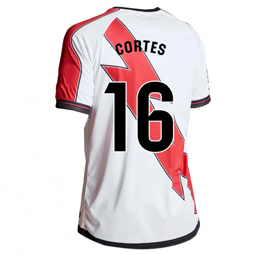 Danxen Femme Maillot José Cortés #16 Blanc Rouge Tenues Domicile 2025/26 T-Shirt