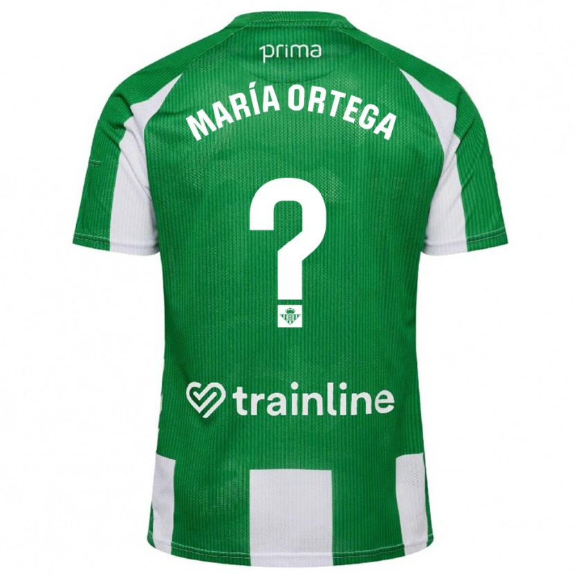 Danxen Femme Maillot José María Ortega #0 Vert Blanc Tenues Domicile 2025/26 T-Shirt