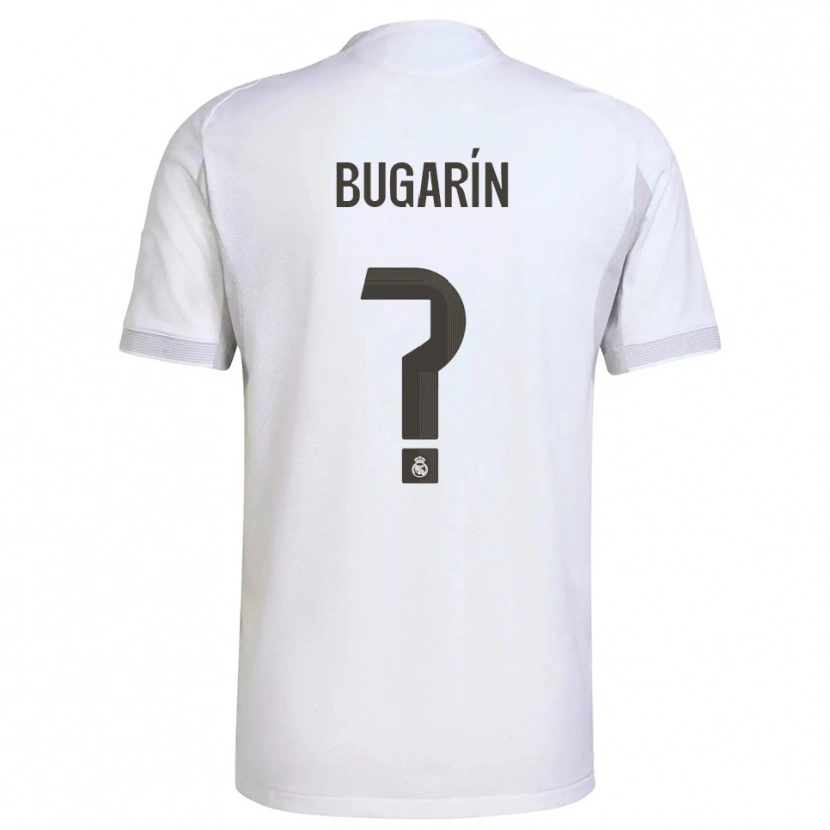 Danxen Femme Maillot Bryan Bugarín #0 Blanc Jaune Tenues Domicile 2025/26 T-Shirt