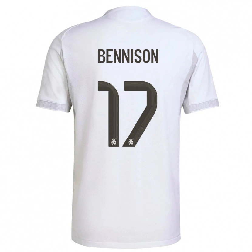 Danxen Femme Maillot Hanna Bennison #17 Blanc Jaune Tenues Domicile 2025/26 T-Shirt