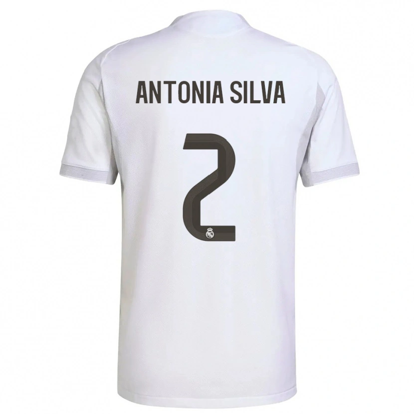 Danxen Femme Maillot Antônia Silva #2 Blanc Jaune Tenues Domicile 2025/26 T-Shirt