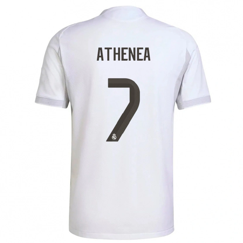 Danxen Femme Maillot Athenea Del Castillo #7 Blanc Jaune Tenues Domicile 2025/26 T-Shirt
