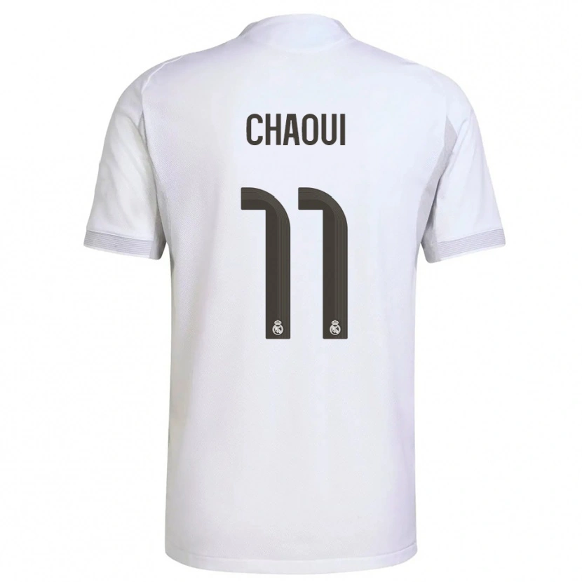 Danxen Femme Maillot Omar Chaoui #11 Blanc Jaune Tenues Domicile 2025/26 T-Shirt