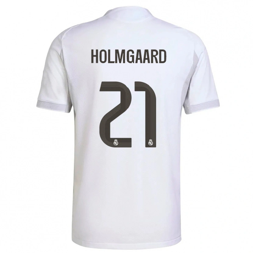 Danxen Femme Maillot Sara Rosted Holmgaard #21 Blanc Jaune Tenues Domicile 2025/26 T-Shirt
