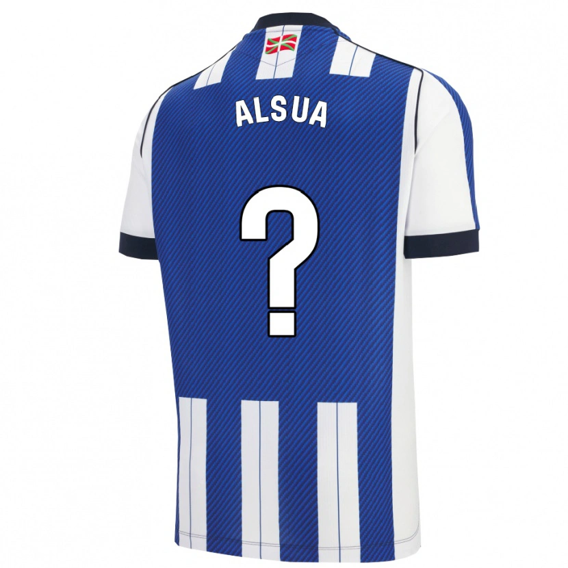Danxen Femme Maillot Adur Alsua #0 Bleu Blanc Tenues Domicile 2025/26 T-Shirt