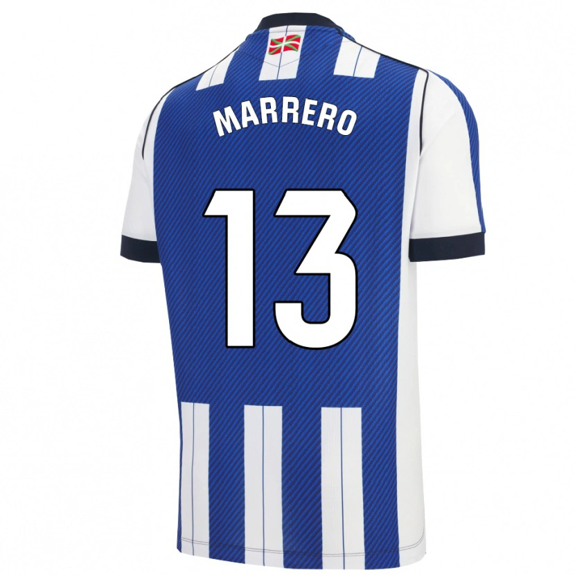 Danxen Femme Maillot Unai Marrero #13 Bleu Blanc Tenues Domicile 2025/26 T-Shirt