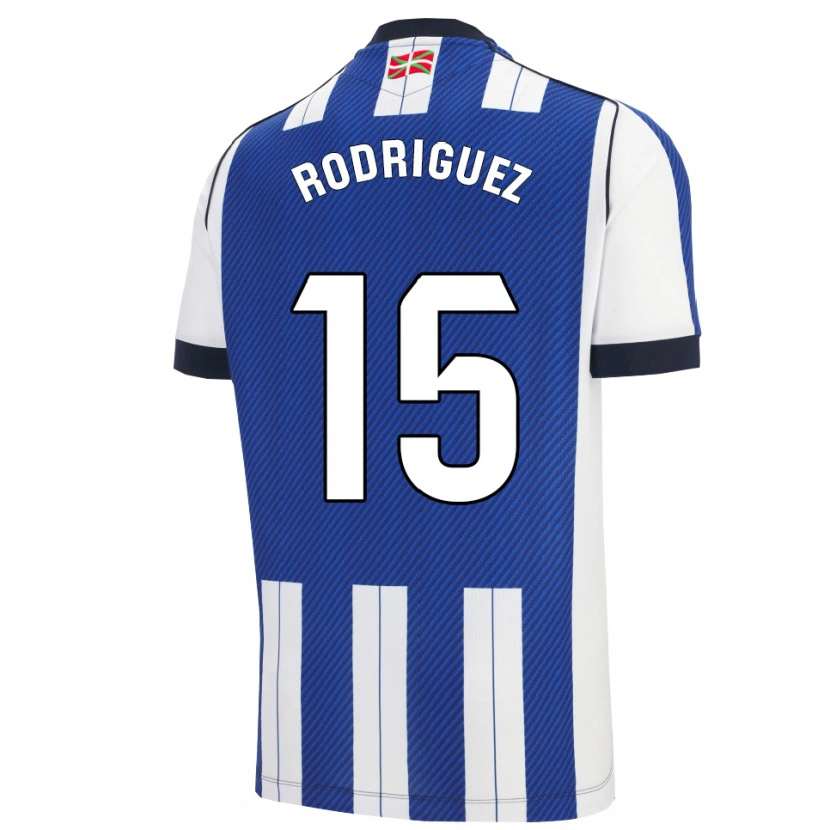 Danxen Femme Maillot Peru Rodríguez #15 Bleu Blanc Tenues Domicile 2025/26 T-Shirt