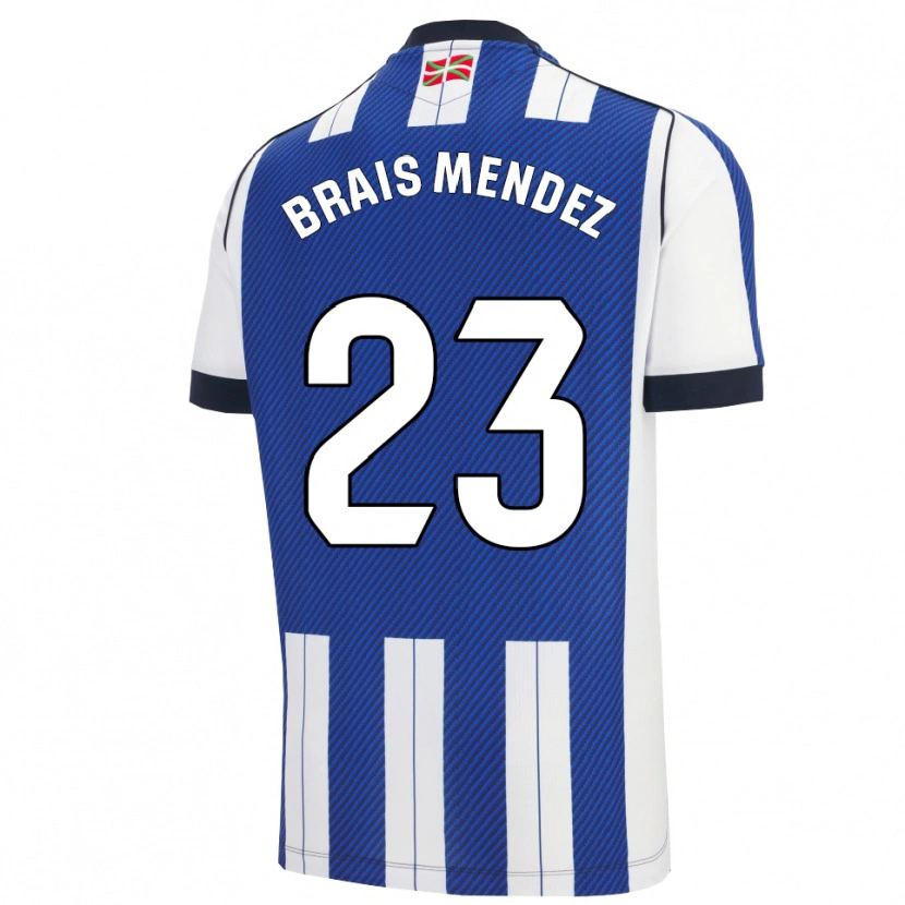 Danxen Femme Maillot Brais Méndez #23 Bleu Blanc Tenues Domicile 2025/26 T-Shirt