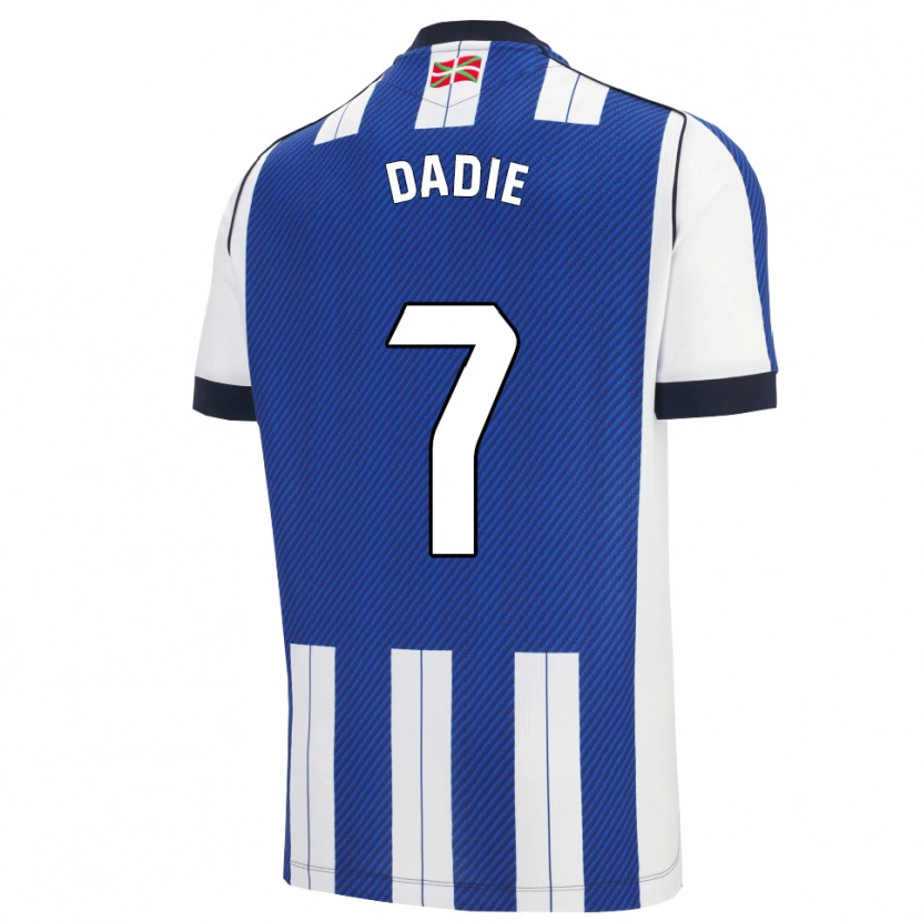 Danxen Femme Maillot Alberto Dadie #7 Bleu Blanc Tenues Domicile 2025/26 T-Shirt
