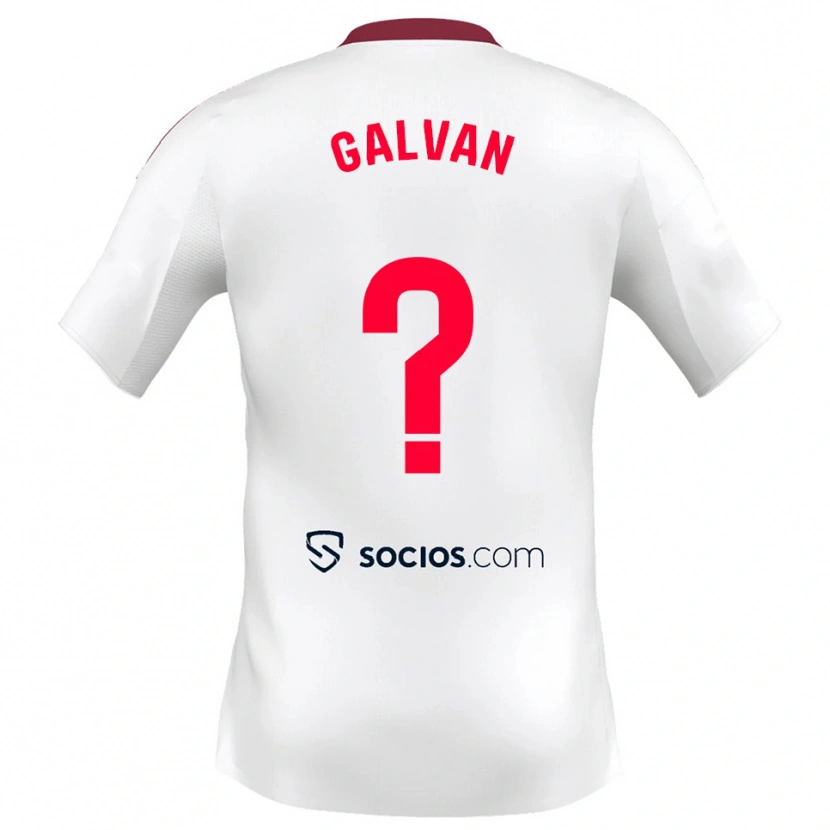 Danxen Femme Maillot Arnaudis Galván #0 Blanc Rouge Tenues Domicile 2025/26 T-Shirt