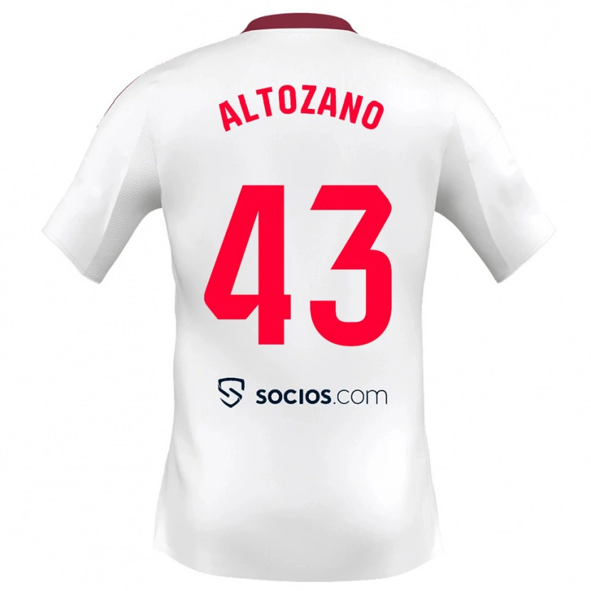Danxen Femme Maillot Edu Altozano #43 Blanc Rouge Tenues Domicile 2025/26 T-Shirt