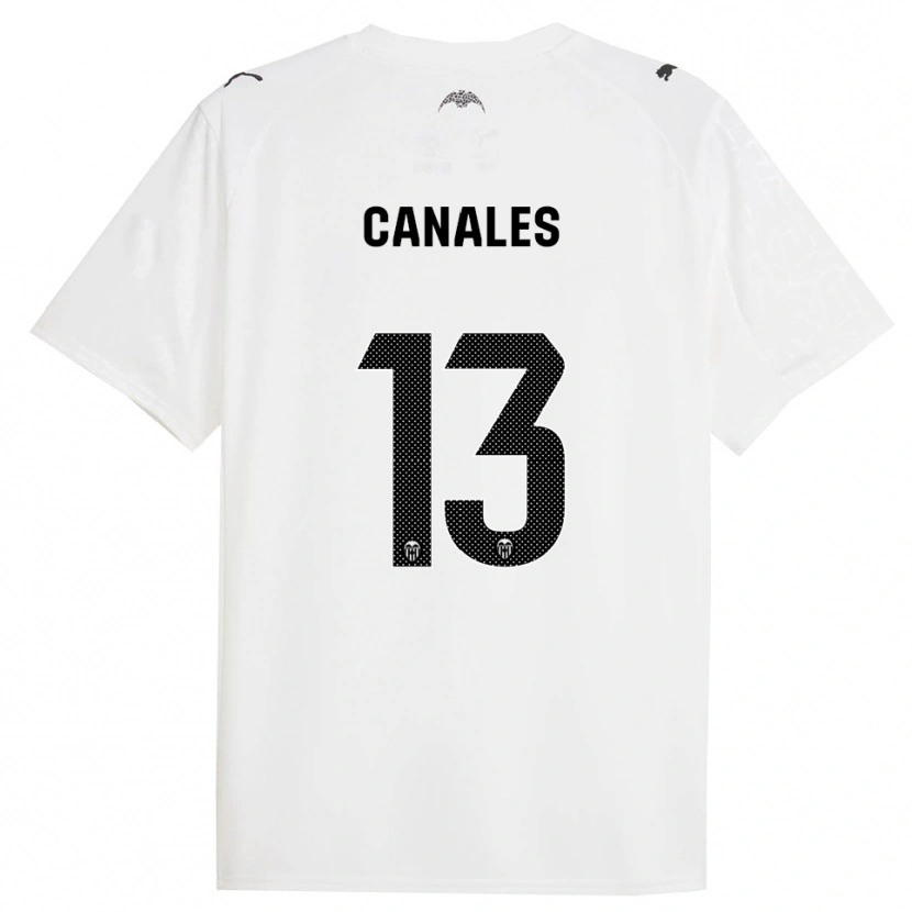 Danxen Femme Maillot Antonia Canales #13 Blanc Noir Tenues Domicile 2025/26 T-Shirt