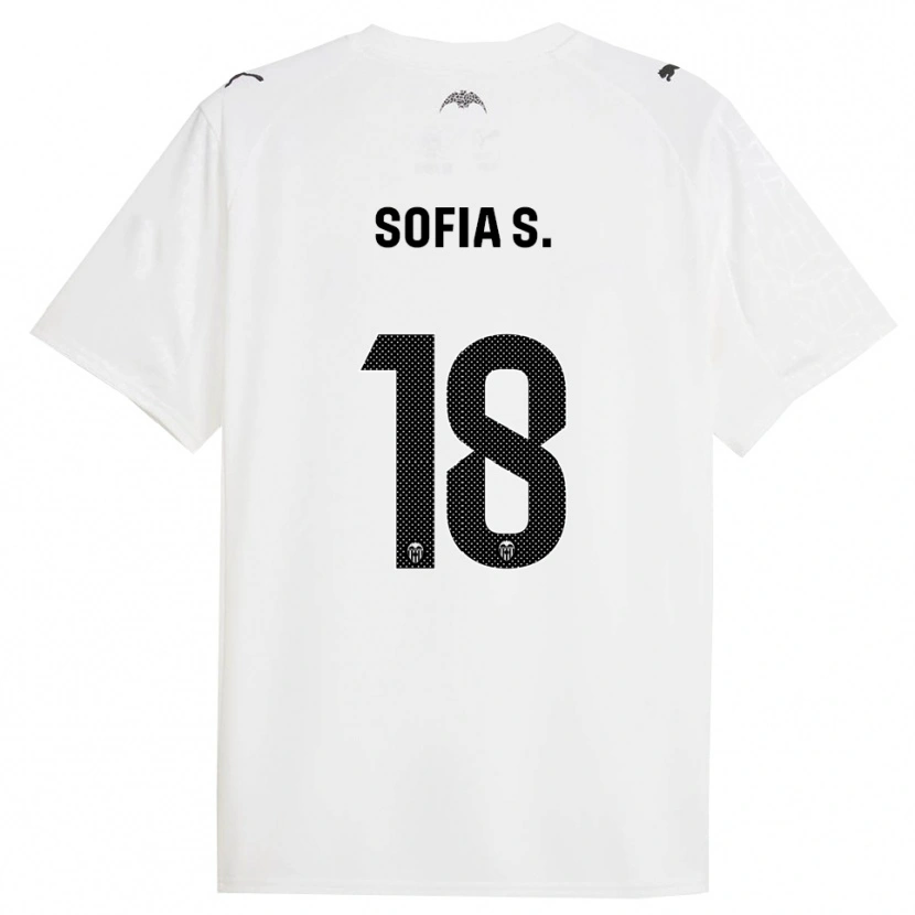 Danxen Femme Maillot Sofia Silva #18 Blanc Noir Tenues Domicile 2025/26 T-Shirt