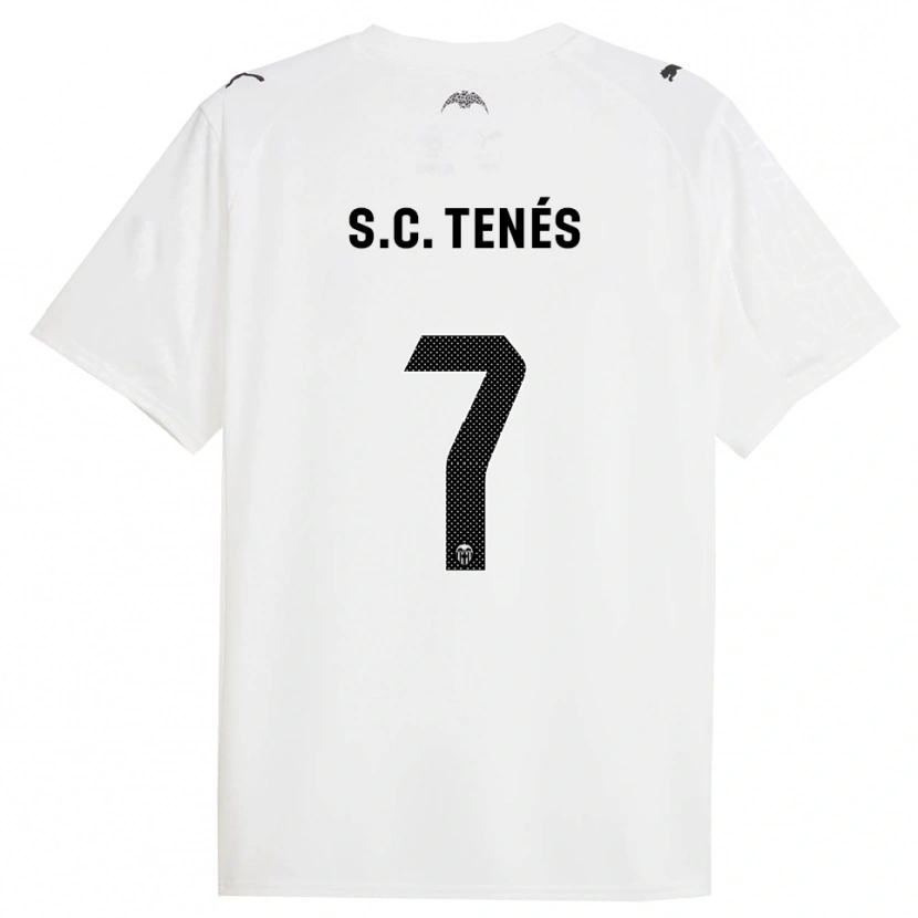 Danxen Femme Maillot Sergi Canós #7 Blanc Noir Tenues Domicile 2025/26 T-Shirt