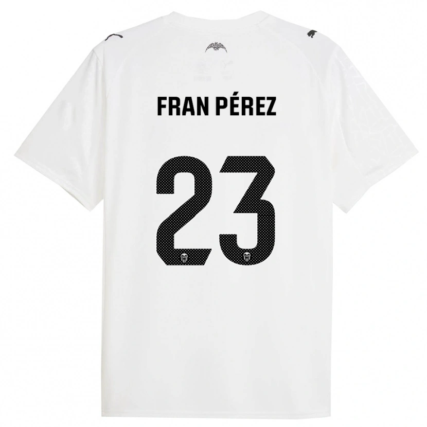 Danxen Femme Maillot Fran Pérez #23 Blanc Noir Tenues Domicile 2025/26 T-Shirt