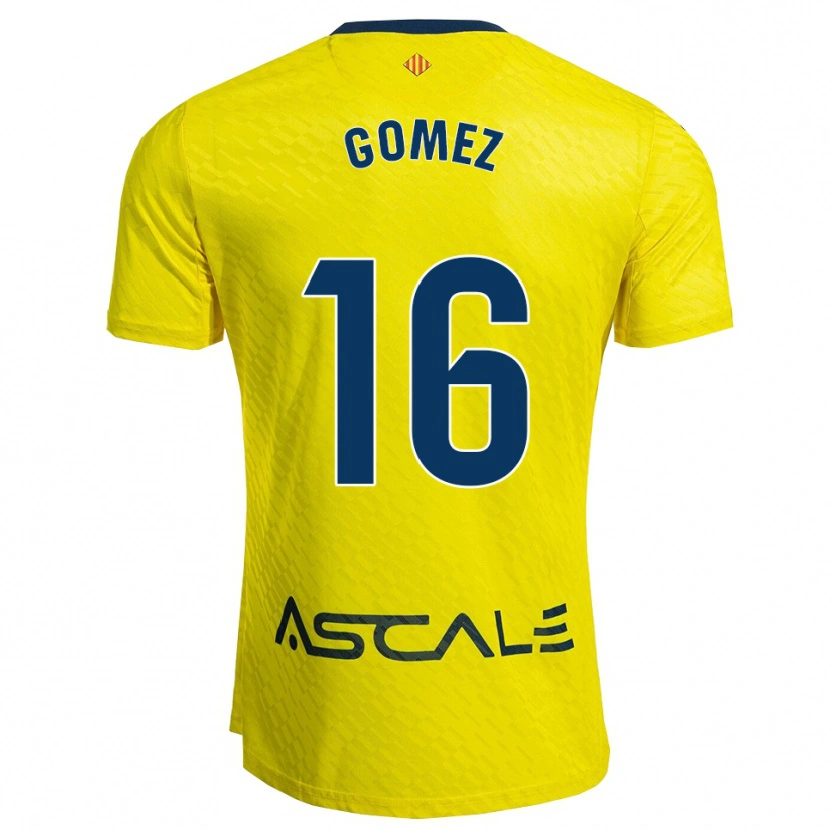 Danxen Femme Maillot Queralt Gómez #16 Jaune Marine Tenues Domicile 2025/26 T-Shirt