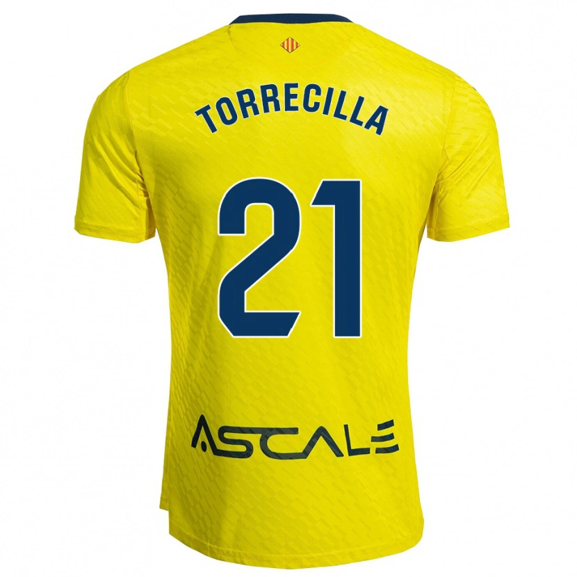 Danxen Femme Maillot Virginia Torrecilla #21 Jaune Marine Tenues Domicile 2025/26 T-Shirt