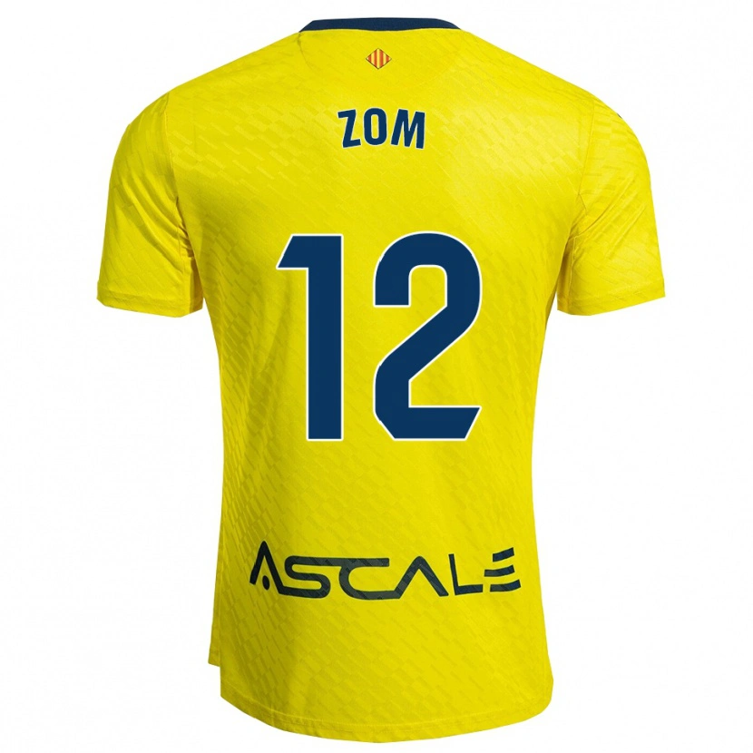 Danxen Femme Maillot Ludo Zom #12 Jaune Marine Tenues Domicile 2025/26 T-Shirt